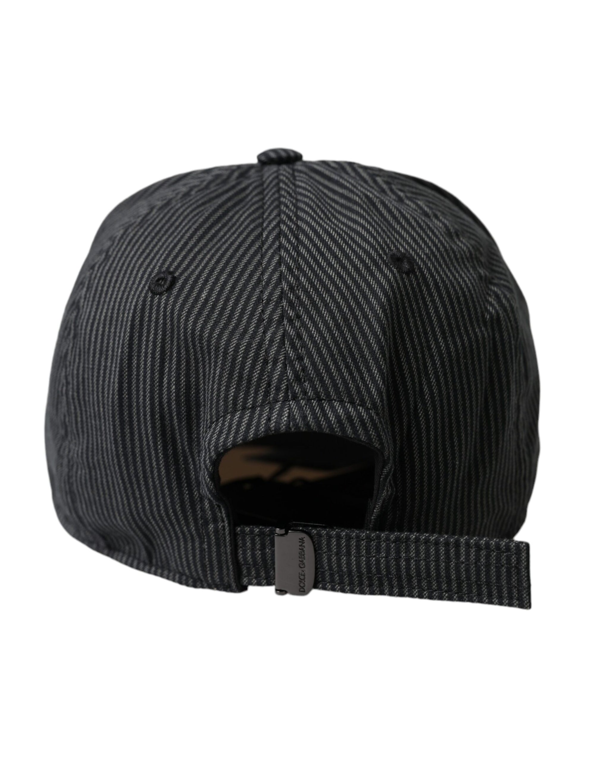 Casquette de baseball en coton noir ornée Dolce & Gabbana pour homme