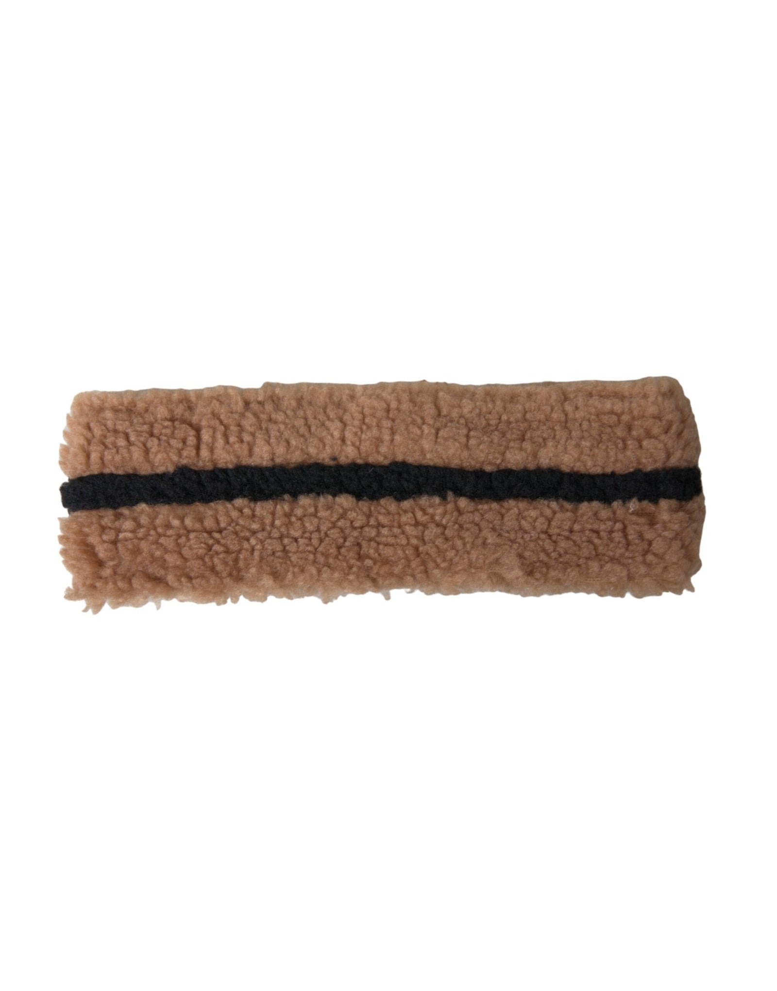 Chapeau bandeau en laine polaire marron et noir Dolce & Gabbana pour homme
