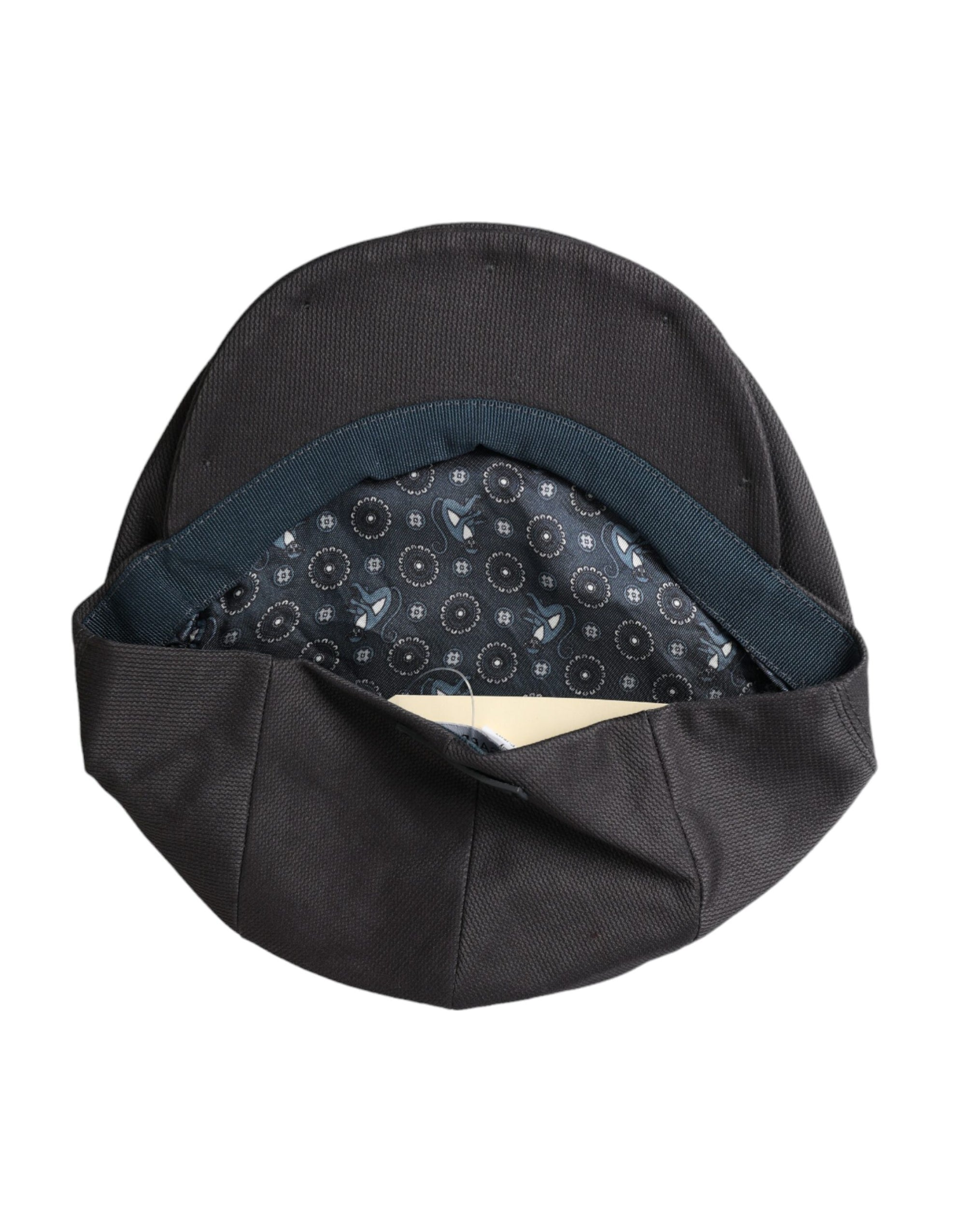 Casquette gavroche en coton gris Dolce & Gabbana pour homme
