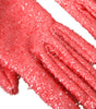 Dolce & Gabbana Pink Lurex Fantasia Mid Arm Length Gloves