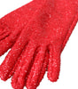 Gants mi-longs Dolce &amp; Gabbana en lurex rouge Fantasia