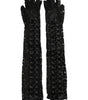 Dolce & Gabbana Black Taormina Lace Elbow Length Gloves