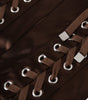 Dolce & Gabbana Brown Acetate Lace Up Fingerless Gloves