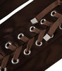 Dolce & Gabbana Brown Acetate Lace Up Fingerless Gloves