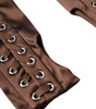 Dolce & Gabbana Brown Acetate Lace Up Fingerless Gloves