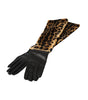 Dolce & Gabbana Brown Black Leopard Leather Elbow Length Gloves