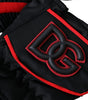 Dolce & Gabbana Black Red Nylon Wrist Length Gloves