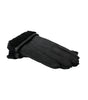 Dolce &amp; Gabbana Black Leather Fur Short Hands Gloves
