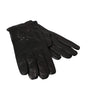 Dolce &amp; Gabbana Black Leather Embossed Logo Short Hands Gloves