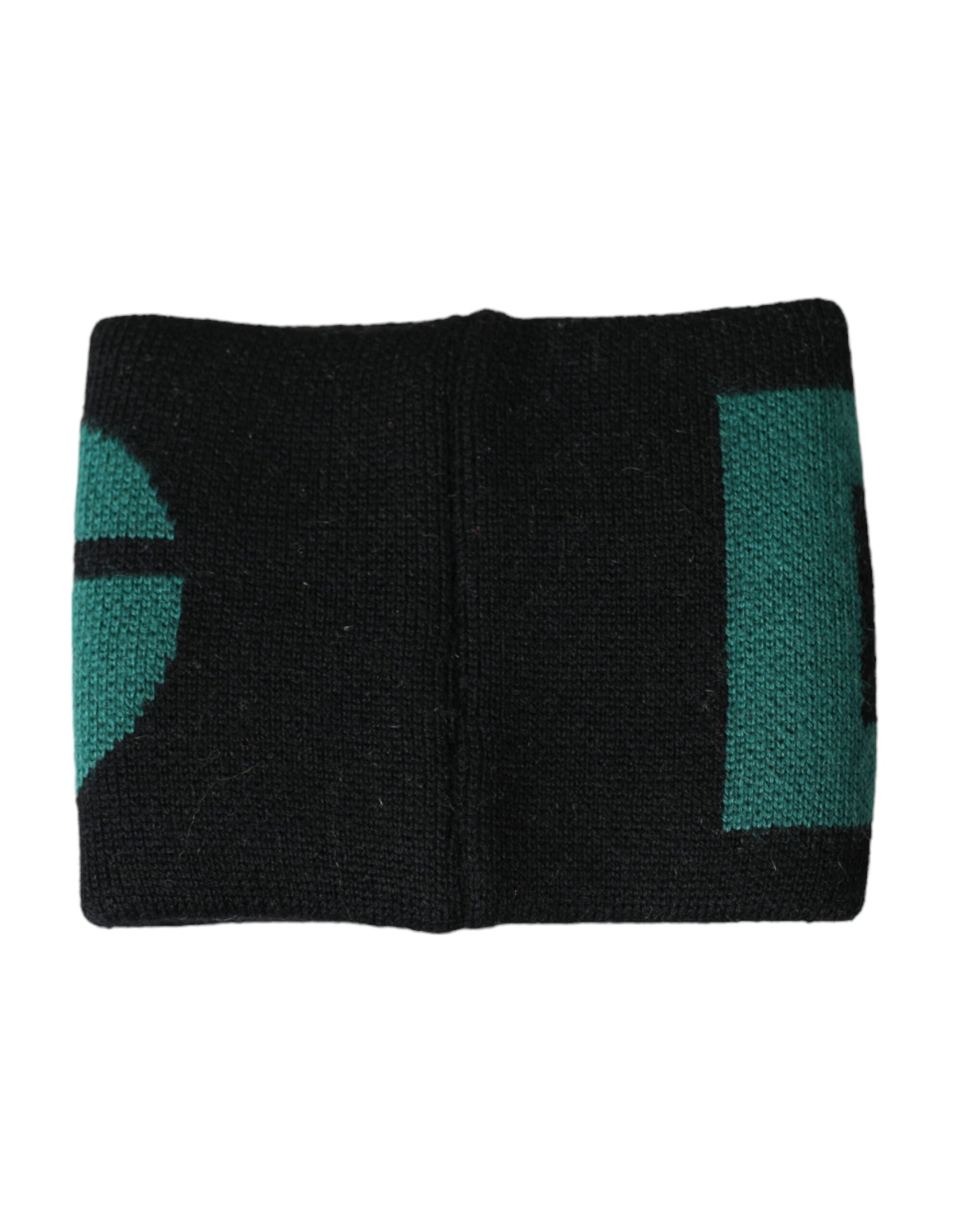 Bracelet Dolce & Gabbana en laine noire et verte avec logo #DGMILLENNIALS