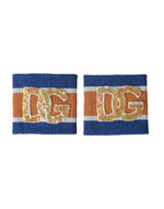 Bracelet en viscose à sequins et logo multicolore Dolce & Gabbana