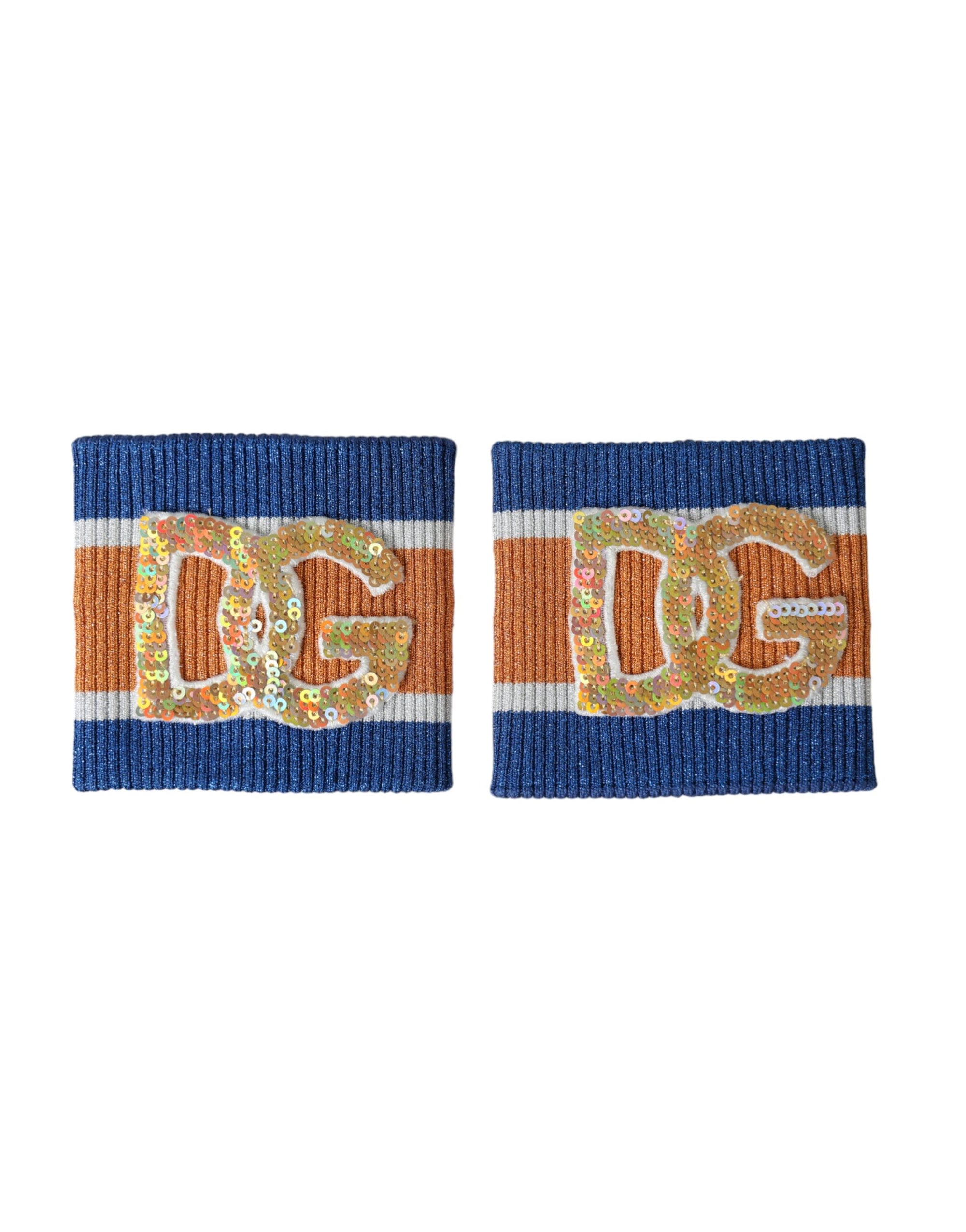 Bracelet en viscose à sequins et logo multicolore Dolce & Gabbana