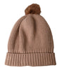 Dolce & Gabbana Brown Solid Knitted Fur Ball Winter Beanie Hat