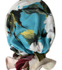 Dolce & Gabbana Blue Floral Motif Turban Head Hat Women