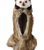 Dolce &amp; Gabbana Brown Owl Faux Fur Whole Head Cap Hat