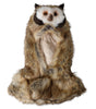 Dolce &amp; Gabbana Brown Owl Faux Fur Whole Head Cap Hat
