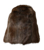 Dolce &amp; Gabbana Brown Weasel Fur Womens Cashmere Hat Beanie