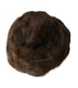 Dolce &amp; Gabbana Brown Weasel Fur Womens Cashmere Hat Beanie