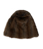 Dolce &amp; Gabbana Brown Weasel Fur Womens Cashmere Hat Beanie
