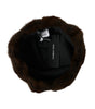 Dolce &amp; Gabbana Brown Weasel Fur Womens Cashmere Hat Beanie