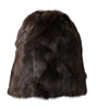 Dolce & Gabbana Brown Weasel Fur Womens Cashmere Hat Beanie