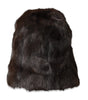 Dolce & Gabbana Brown Weasel Fur Womens Cashmere Hat Beanie