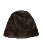 Dolce & Gabbana Brown Weasel Fur Womens Cashmere Hat Beanie