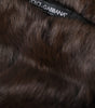 Dolce & Gabbana Brown Weasel Fur Womens Cashmere Hat Beanie