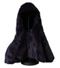 Dolce &amp; Gabbana Black Weasel Fur Whole Head Wrap Hat