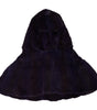Dolce &amp; Gabbana Black Weasel Fur Whole Head Wrap Hat
