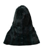 Dolce &amp; Gabbana Black Weasel Fur Whole Head Wrap Hat
