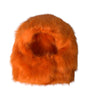 Dolce &amp; Gabbana Orange Faux Fur Whole Head Wrap Hat