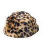 Dolce &amp; Gabbana Brown Leopard Fur Women Bucket Hat