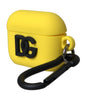 Dolce & Gabbana Yellow Silicone Logo Embossed Airpods Case