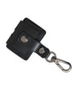Dolce & Gabbana Black Plain Leather Silver Metal Airpods Case
