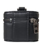 Dolce & Gabbana Black DG Logo Leather Silver Metal Airpods Case