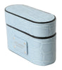Dolce & Gabbana Light Blue Leather Metal Logo Plaque Airpods Case