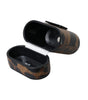 Dolce & Gabbana Brown Leopard Calf Leather Metal Logo Plaque Airpods Case