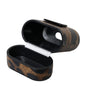 Dolce & Gabbana Brown Leopard Calf Leather Metal Logo Plaque Airpods Case