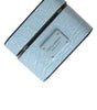 Dolce & Gabbana Light Blue Leather Metal Logo Plaque Airpods Case