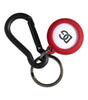 Dolce & Gabbana Red Rubber DG Logo Round Metal Brass Keyring Keychain