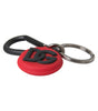 Dolce & Gabbana Red Rubber DG Logo Round Metal Brass Keyring Keychain