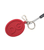 Porte-clés Dolce &amp; Gabbana en caoutchouc rouge avec logo DG en laiton argenté