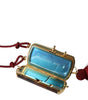 Dolce & Gabbana Brown Leopard Mini Mirror Tassel Make Up Holder Bag