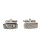 Boutons de manchette Dolce &amp; Gabbana pour homme en métal plaqué argent et laiton