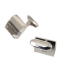 Boutons de manchette Dolce &amp; Gabbana en métal plaqué argent avec logo DG