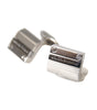 Boutons de manchette Dolce &amp; Gabbana en métal plaqué argent avec logo DG