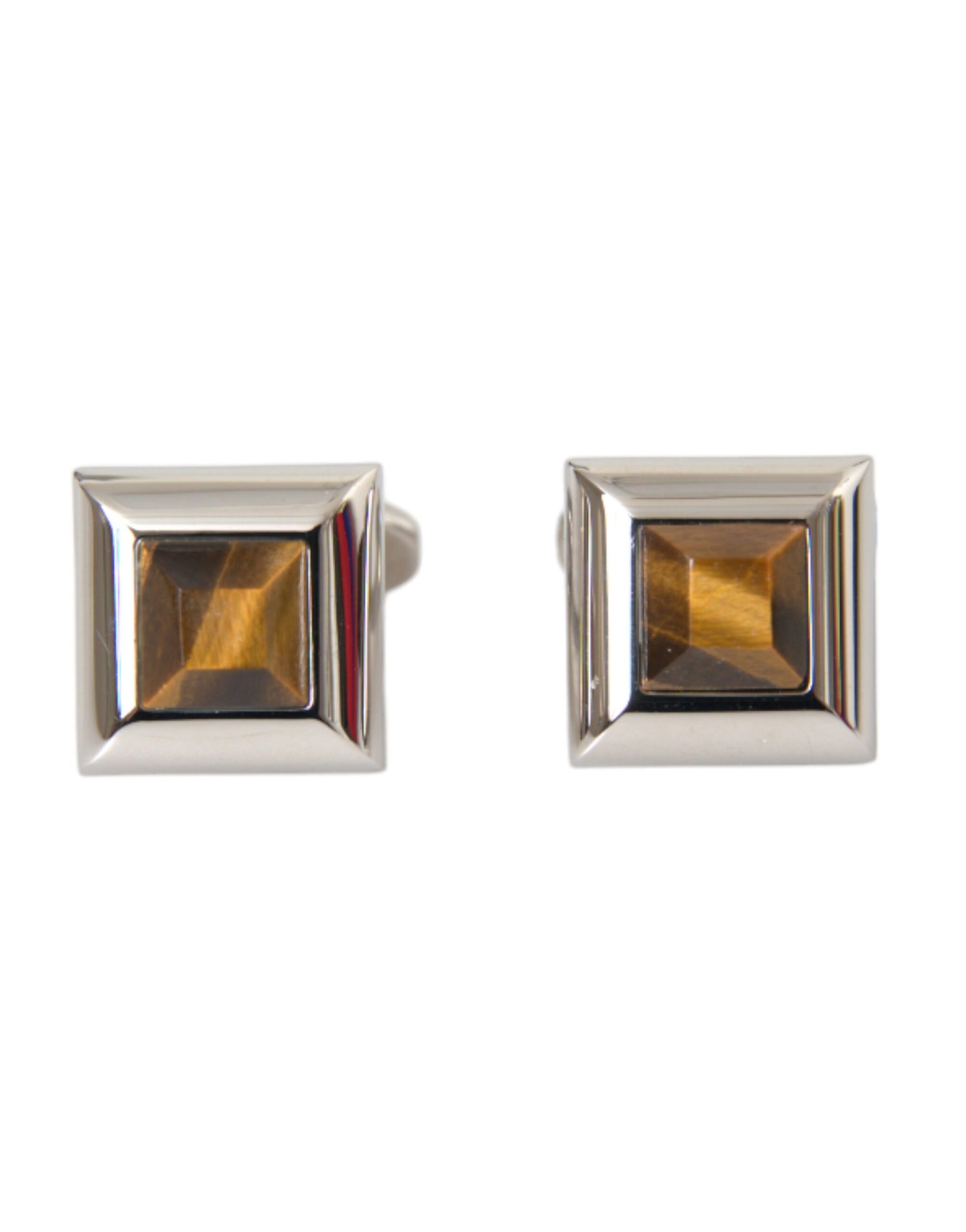 Boutons de manchette Dolce &amp; Gabbana en laiton plaqué argent et cristal