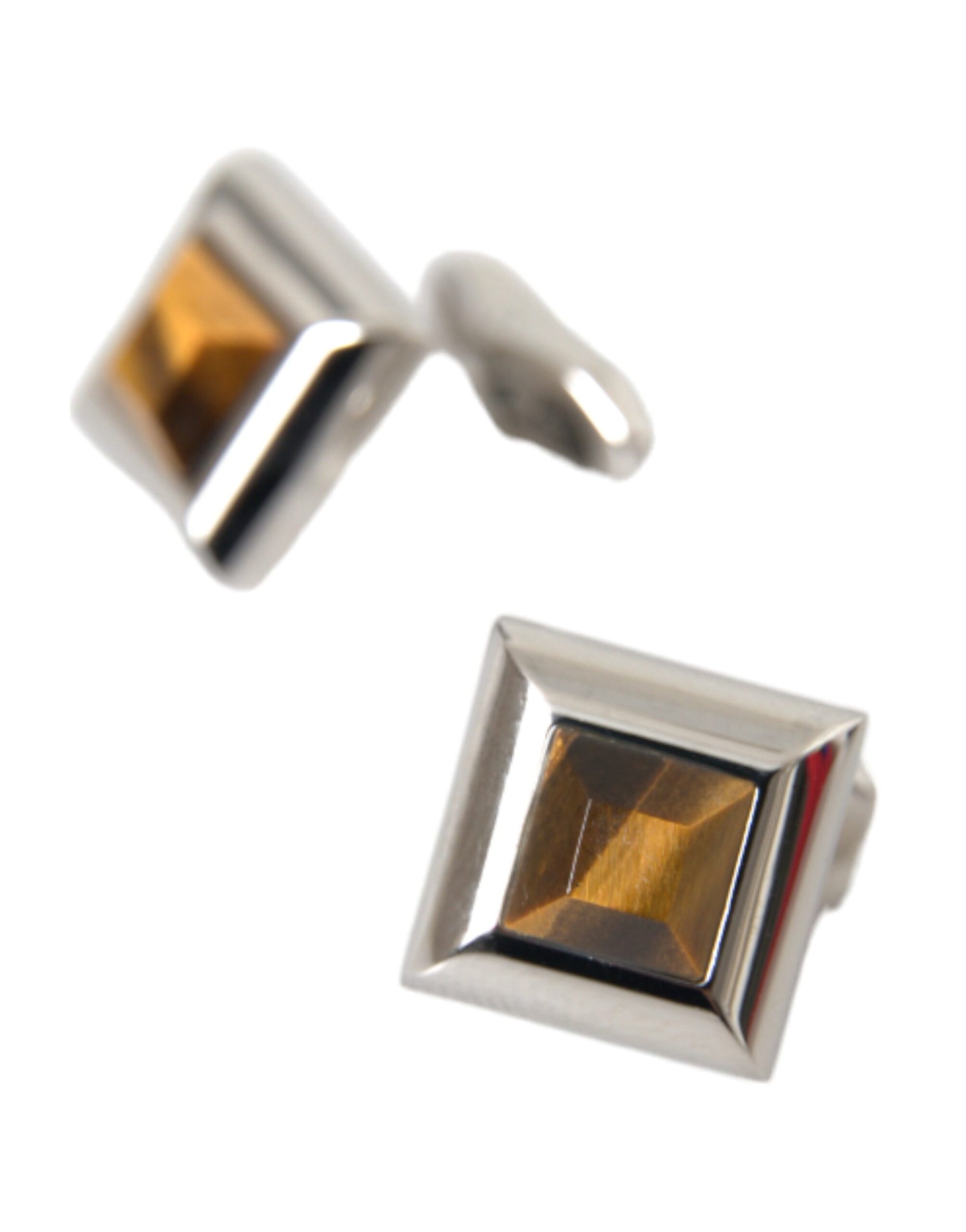 Boutons de manchette Dolce &amp; Gabbana en laiton plaqué argent et cristal