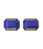 Dolce & Gabbana Silver Plated Brass Pin Crystal Cufflinks